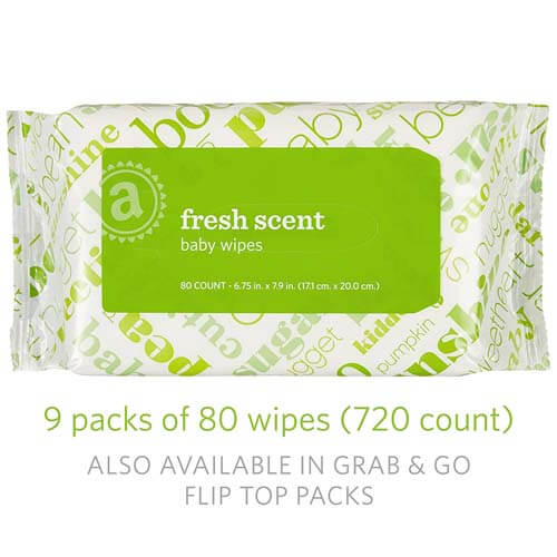 Baby Wipes, Resealable Packs with Tub, Unscented