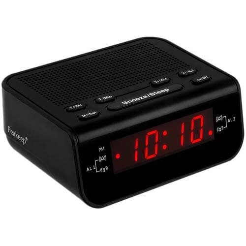 Peakeep Digital FM Alarm Clock Radio 