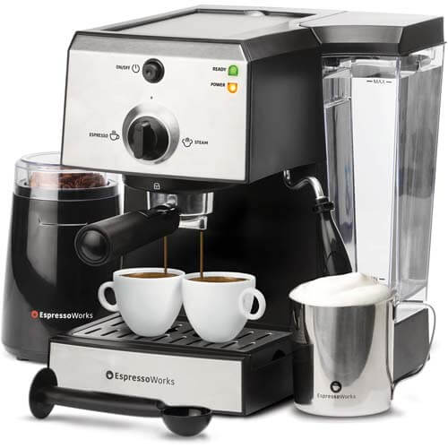 EspressoWorks All-in-One Espresso Machine and Cappuccino Maker