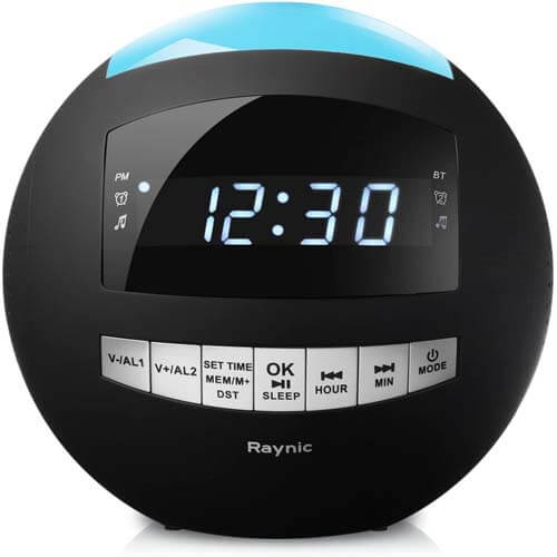 Raynic 8-in-1 Bluetooth Alarm Clock Radio (Digital) 