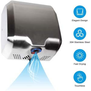 Goetland Automatic Stainless Steel High Speed Heavy Duty Dull Polished Commercial Hand Dryer