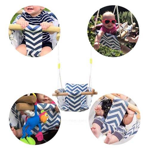 HNHM Baby Kids Canvas Hanging Swing - Best Portable Baby Swing