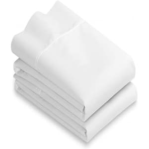 Standard size white pillow cases T-200 Heavy Weight Quality PolyCotton
