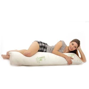 Aloe 99 Hypoallergenic Aloe Vera Bamboo Memory Foam Full Body Pillow for Adults