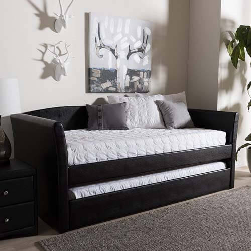 Baxton Studio Daybed with Guest Trundle