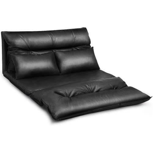 Giantex Floor Sofa PU Leather Leisure Bed